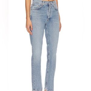 Agolde Riley High Rise Straight Crop Jeans